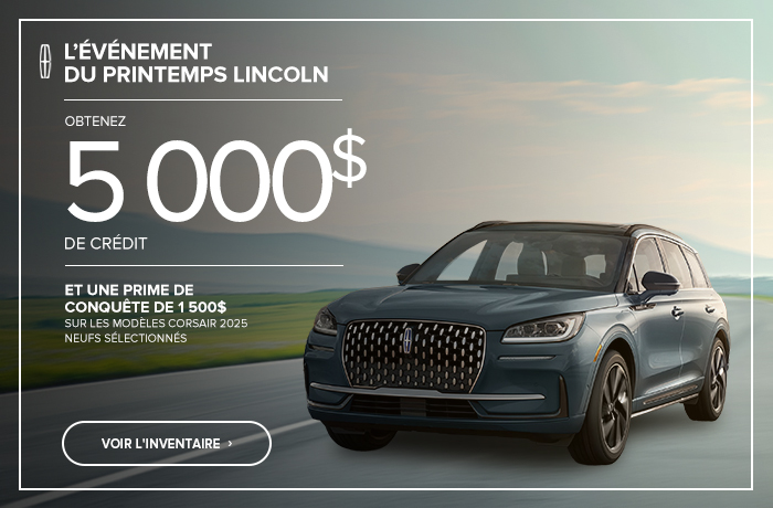 Bannière de Lincoln Corsair 2025