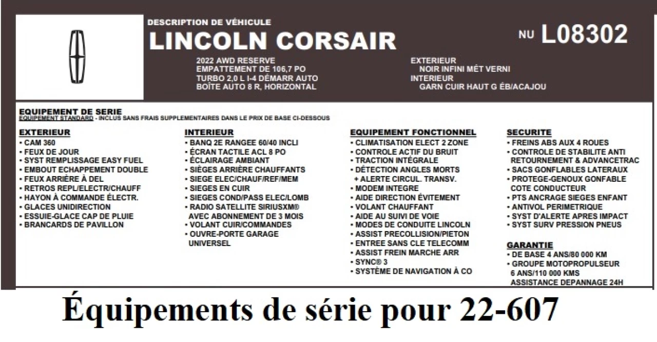 2022 Lincoln Corsair Ultra Image principale