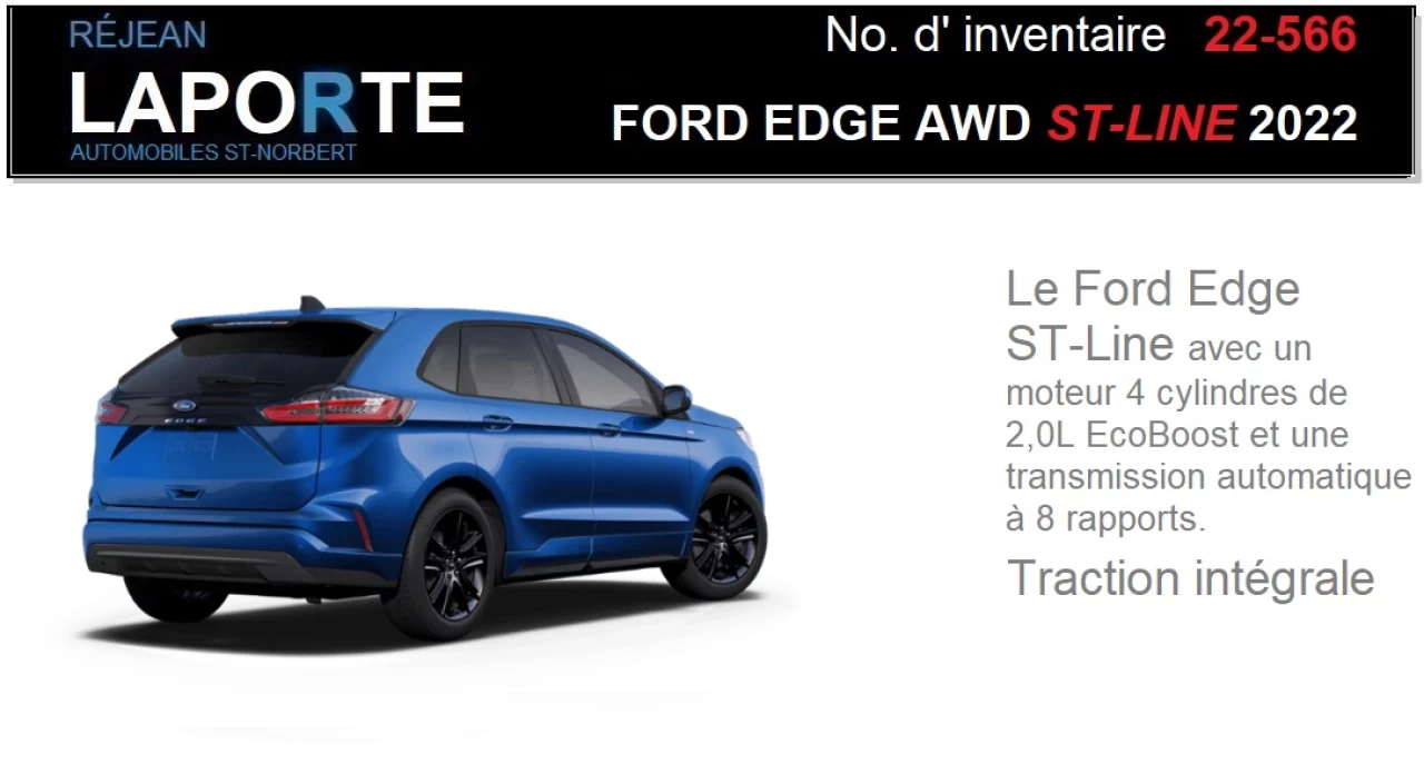 2022 Ford Edge ST-Line Main Image