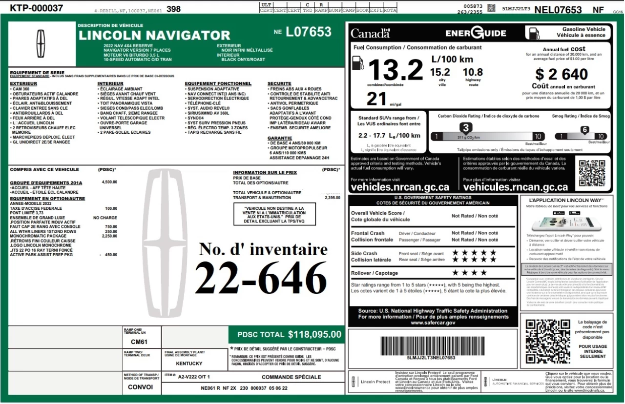 2022 Lincoln Navigator Reserve 4WD Image principale