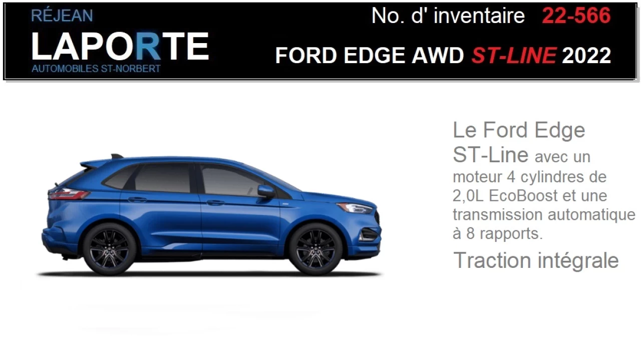 2022 Ford Edge ST-Line Main Image
