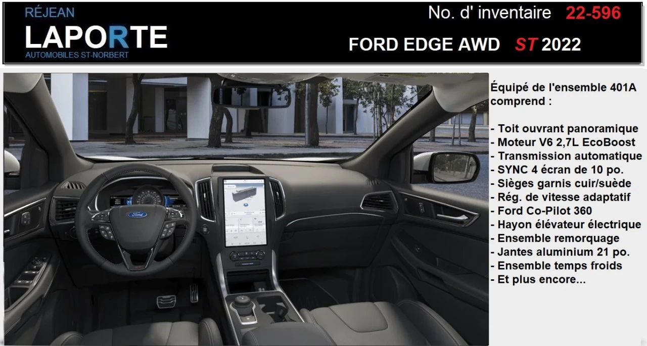 2022 Ford Edge ST Image principale