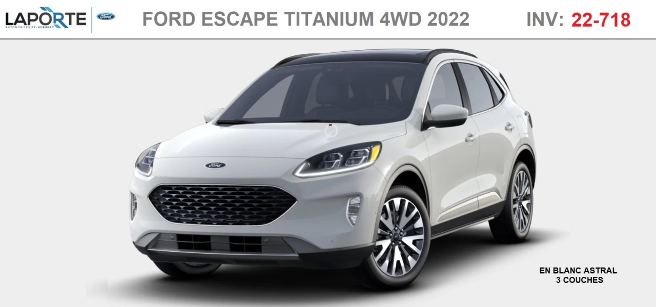 2022 Ford Escape Titanium AWD Image principale