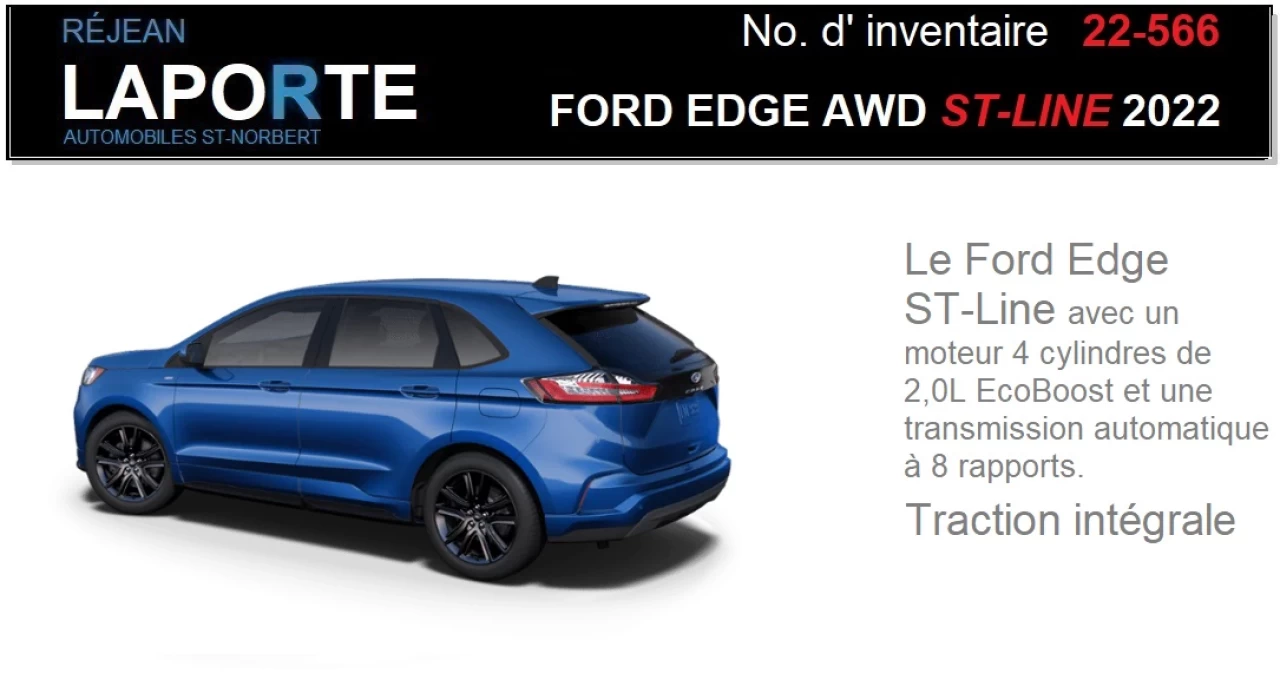 2022 Ford Edge ST-Line Main Image