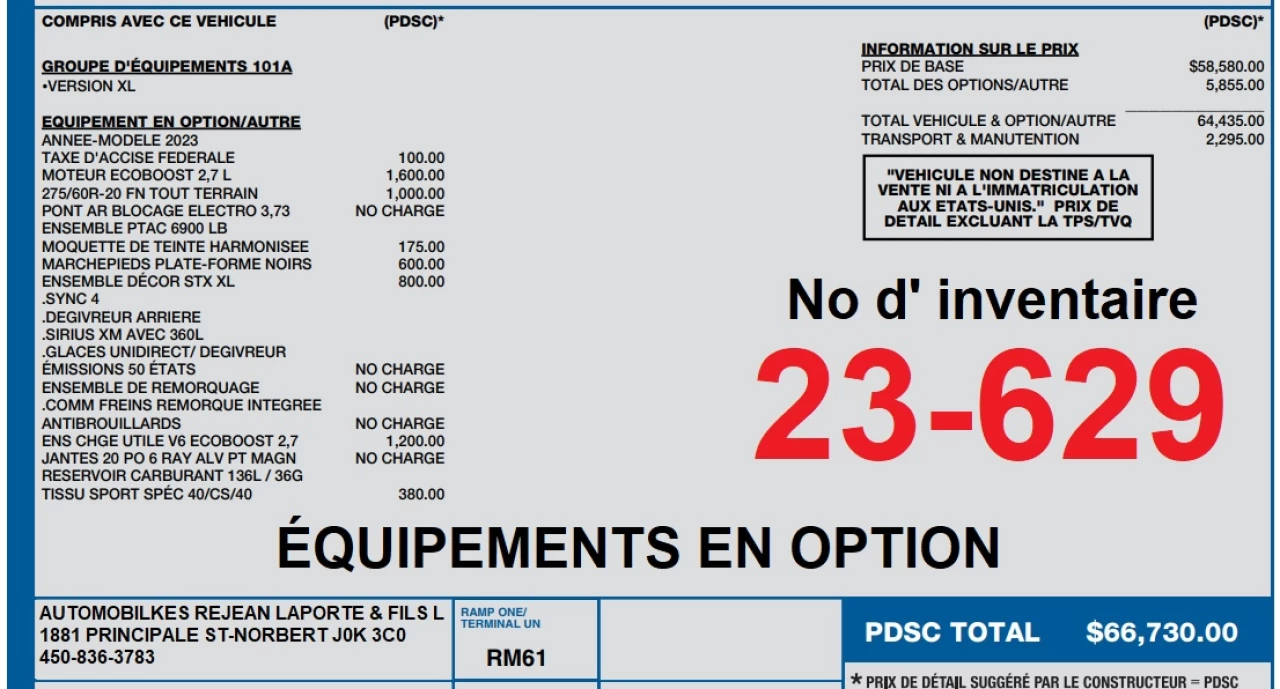 2023 Ford F-150 STX Image principale