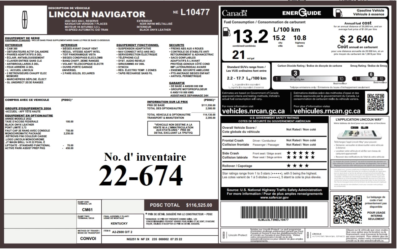 2022 Lincoln Navigator L Reserve Main Image