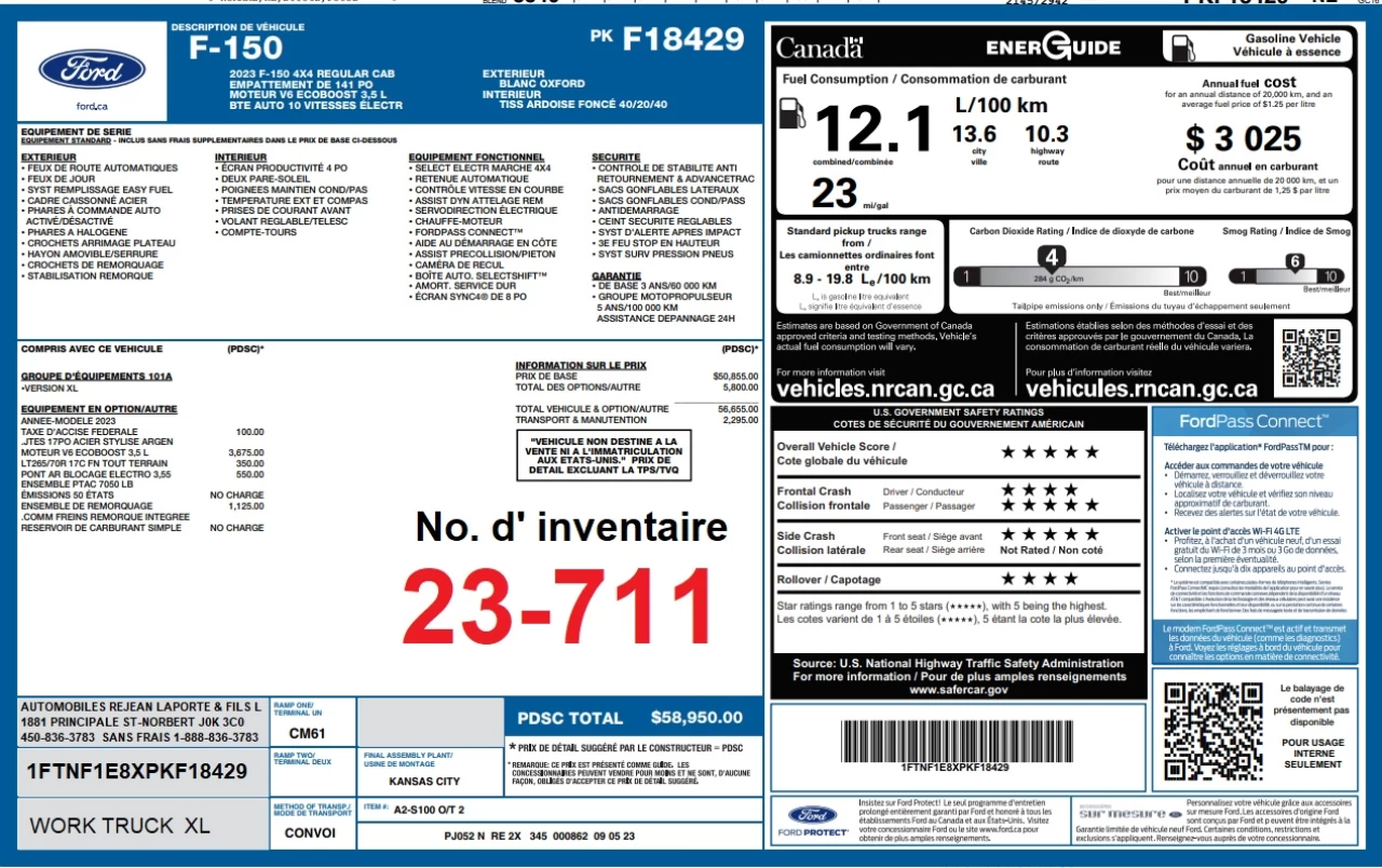 2023 Ford F-150 XL Main Image