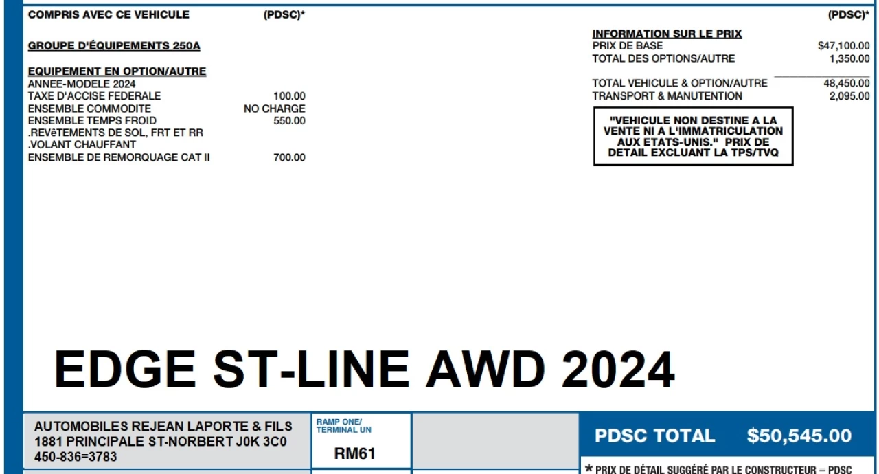 2024 Ford Edge ST Line Image principale