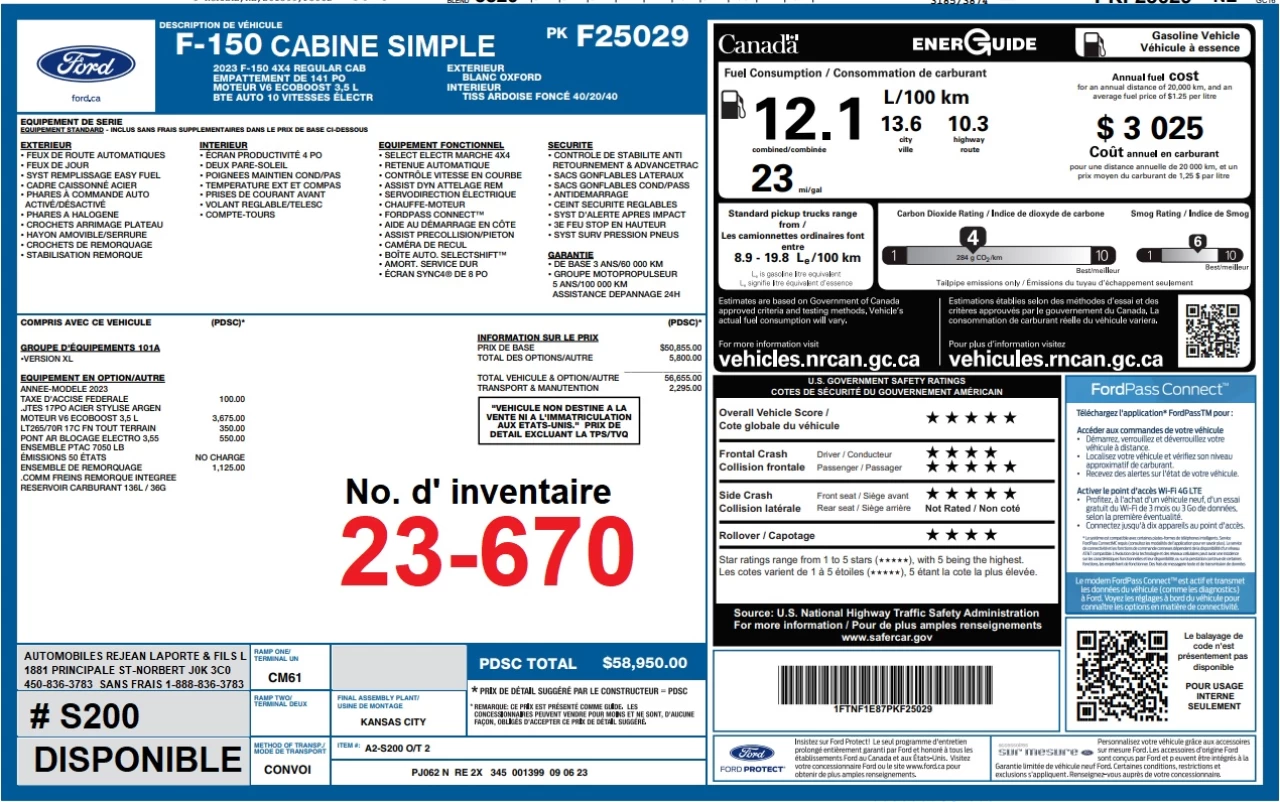 2023 Ford F-150 XL Main Image