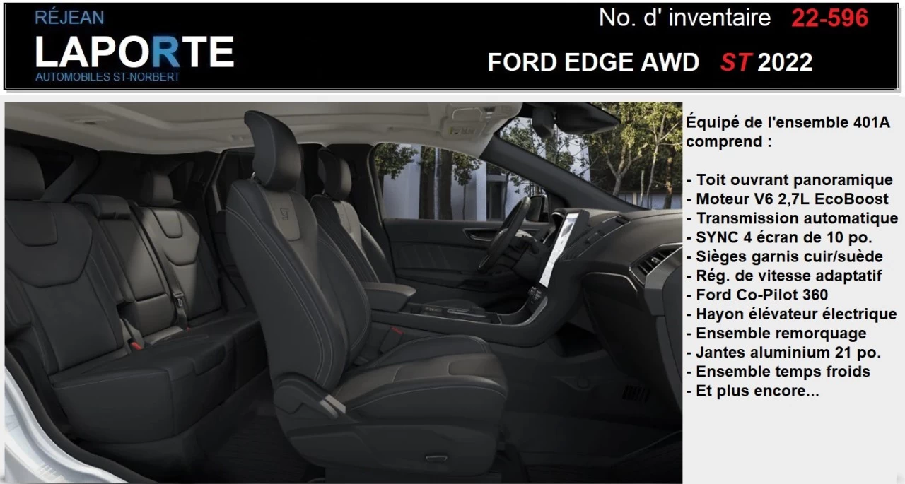 2022 Ford Edge ST Image principale