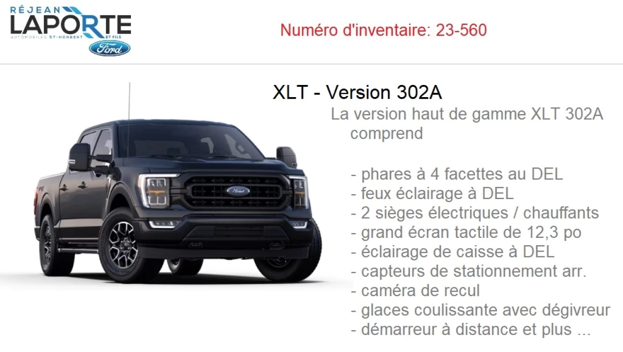 2023 Ford F-150 XLT 302A Image principale