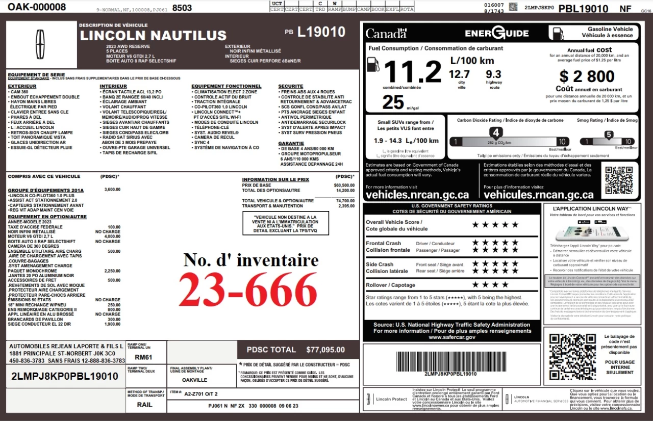 2023 Lincoln Nautilus Reserve Main Image