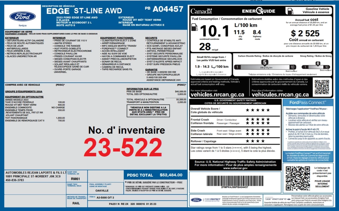 2023 Ford Edge ST-Line Image principale