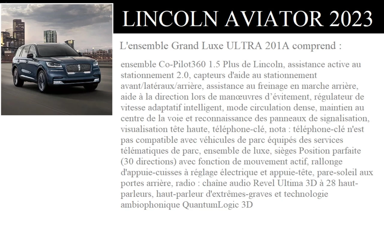 2023 Lincoln Aviator Reserve Image principale
