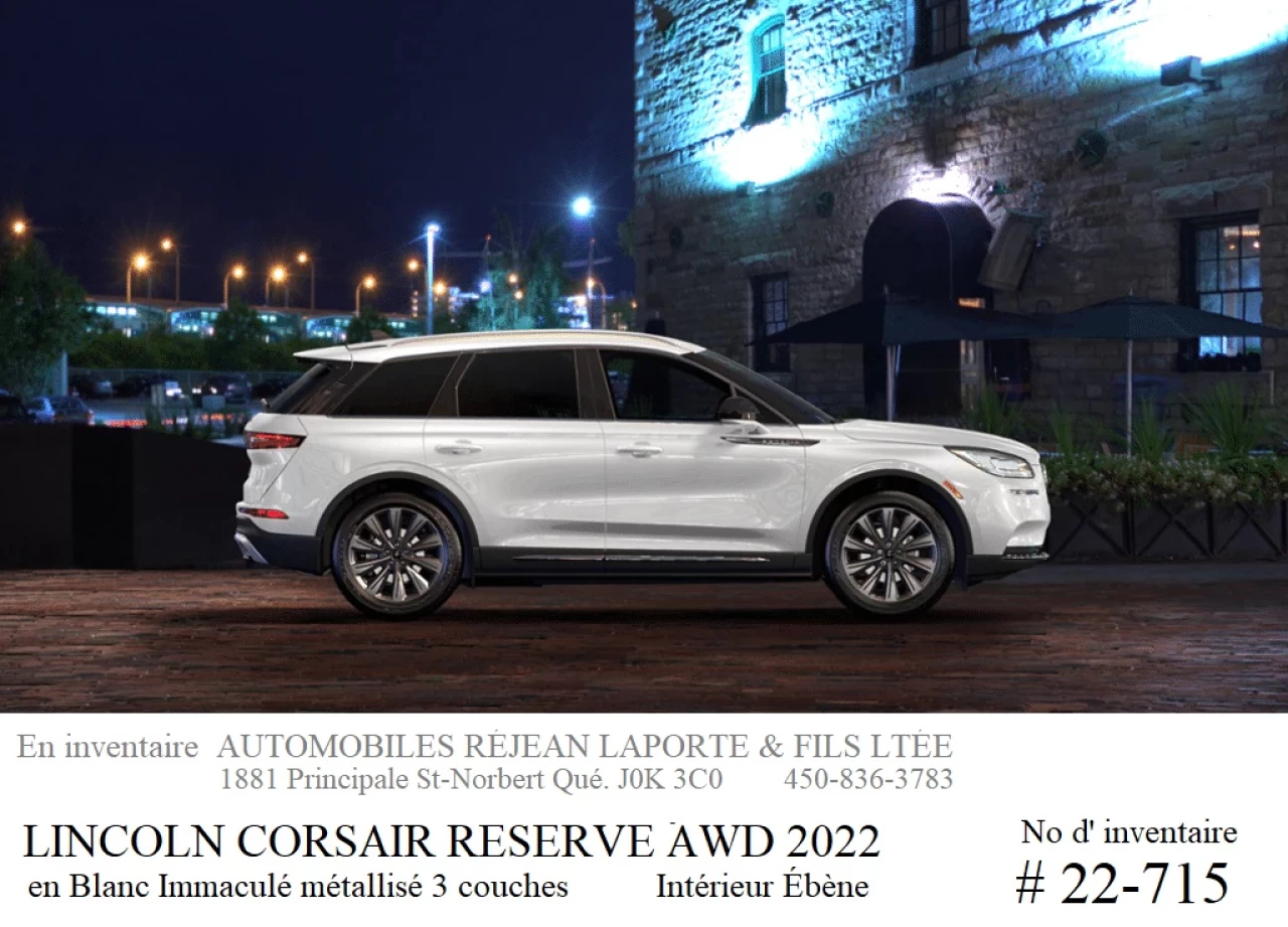 2022 Lincoln Corsair Reserve AWD Image principale